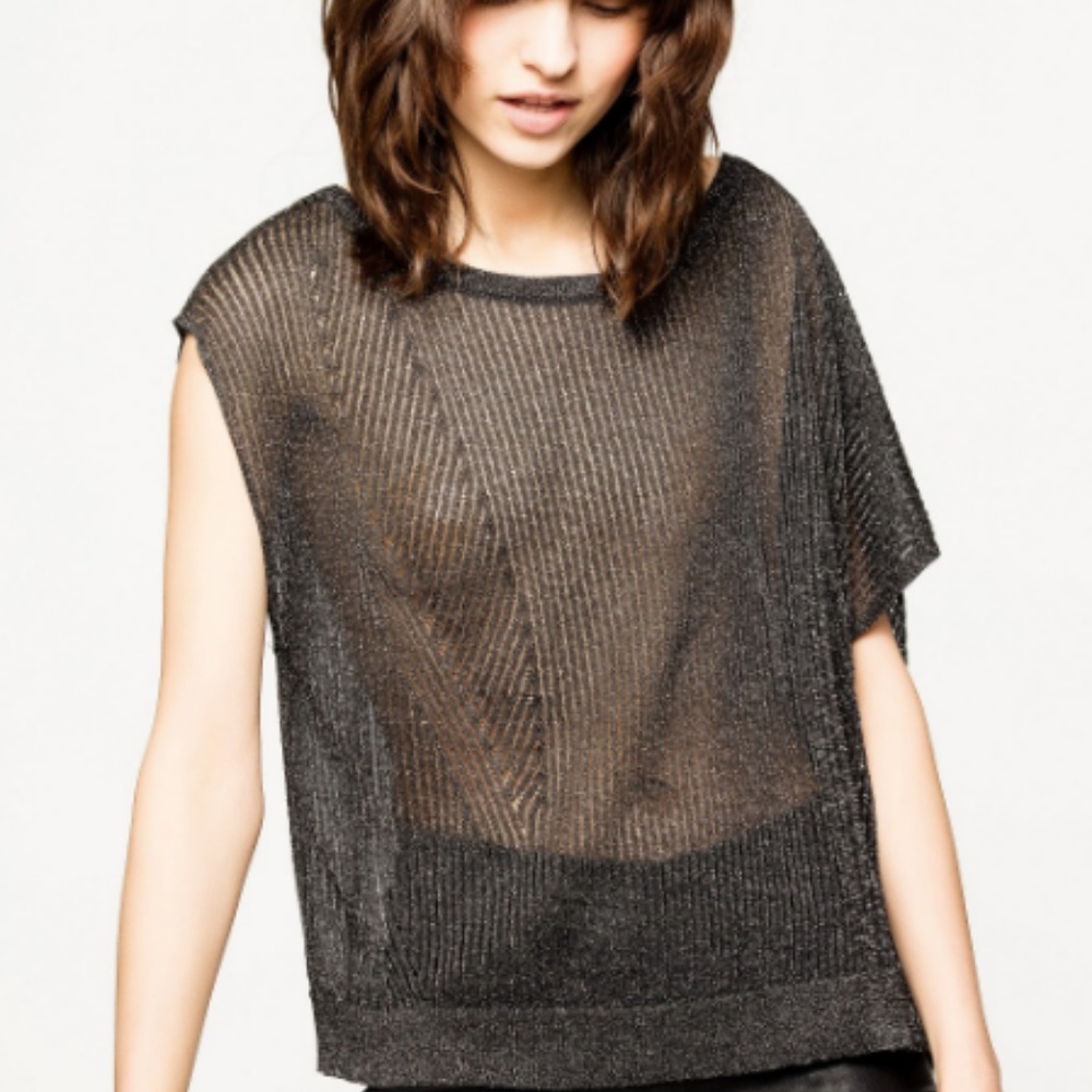 Zadig Voltaire Asymmetric metallic top